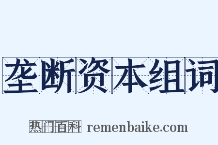 垄断资本组词是什么意思的图片